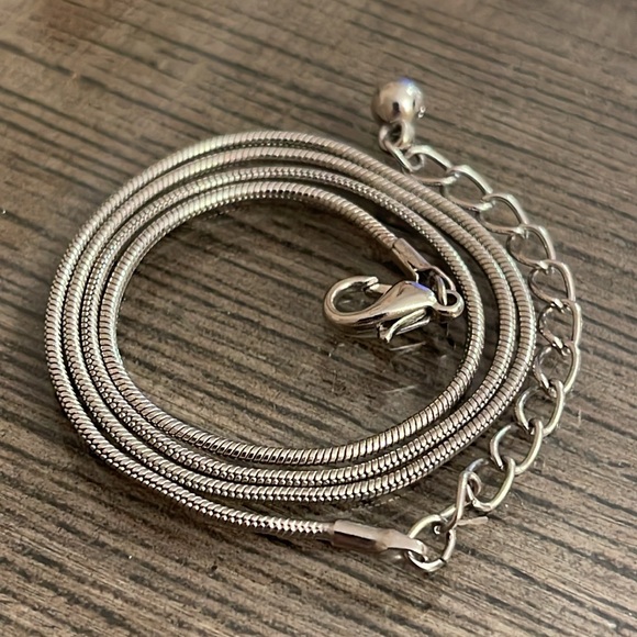 Dichroic Glass Quilted Glass Pendant & Chain - Picture 13 of 15